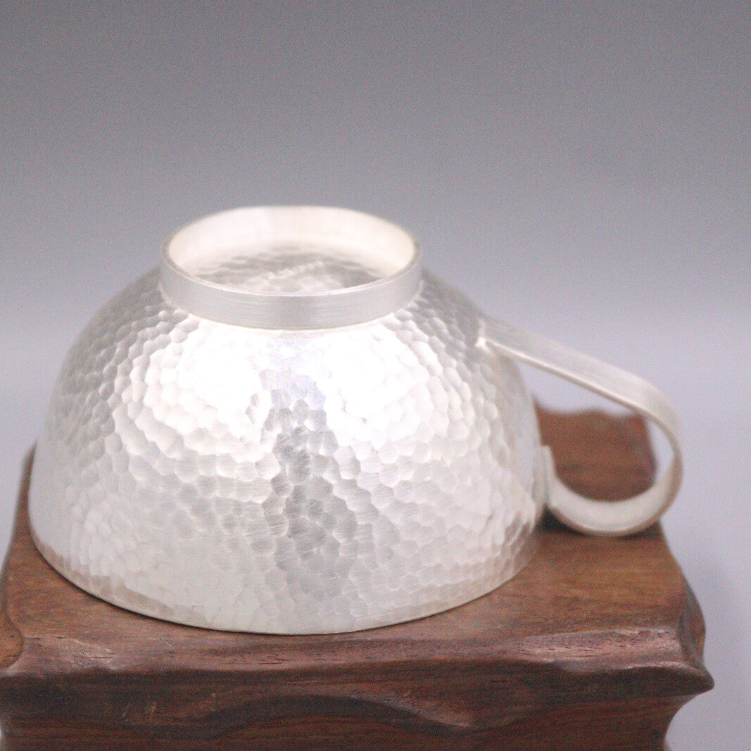 77g Fine 999 Pure Silver Tea Bowl Handmade Master Mug Tea Cup 2.56inch High 60ml