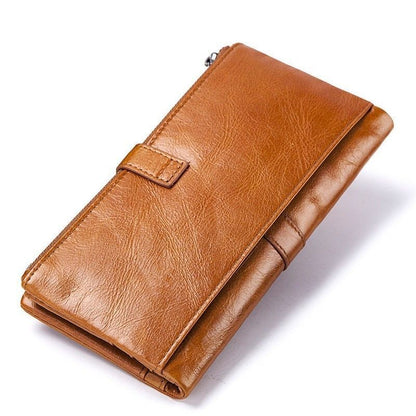Genuine Leather Long Wallet Money Bags Portable Wallets Purse 18*9.5*1.5 CM 1 PC