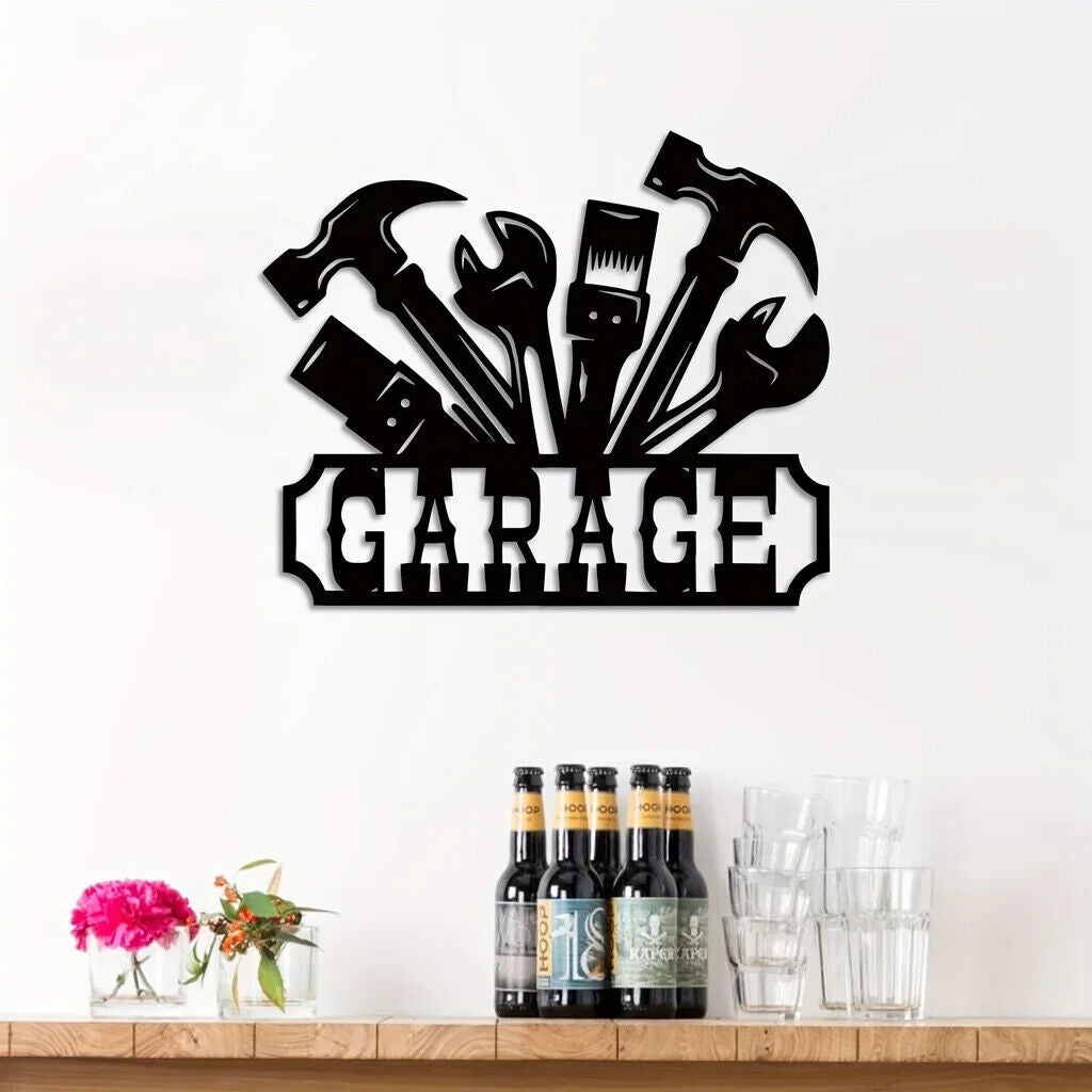 Garage Metal Wall Decor, Unique Garage Sign Wall Decor Plaque Art