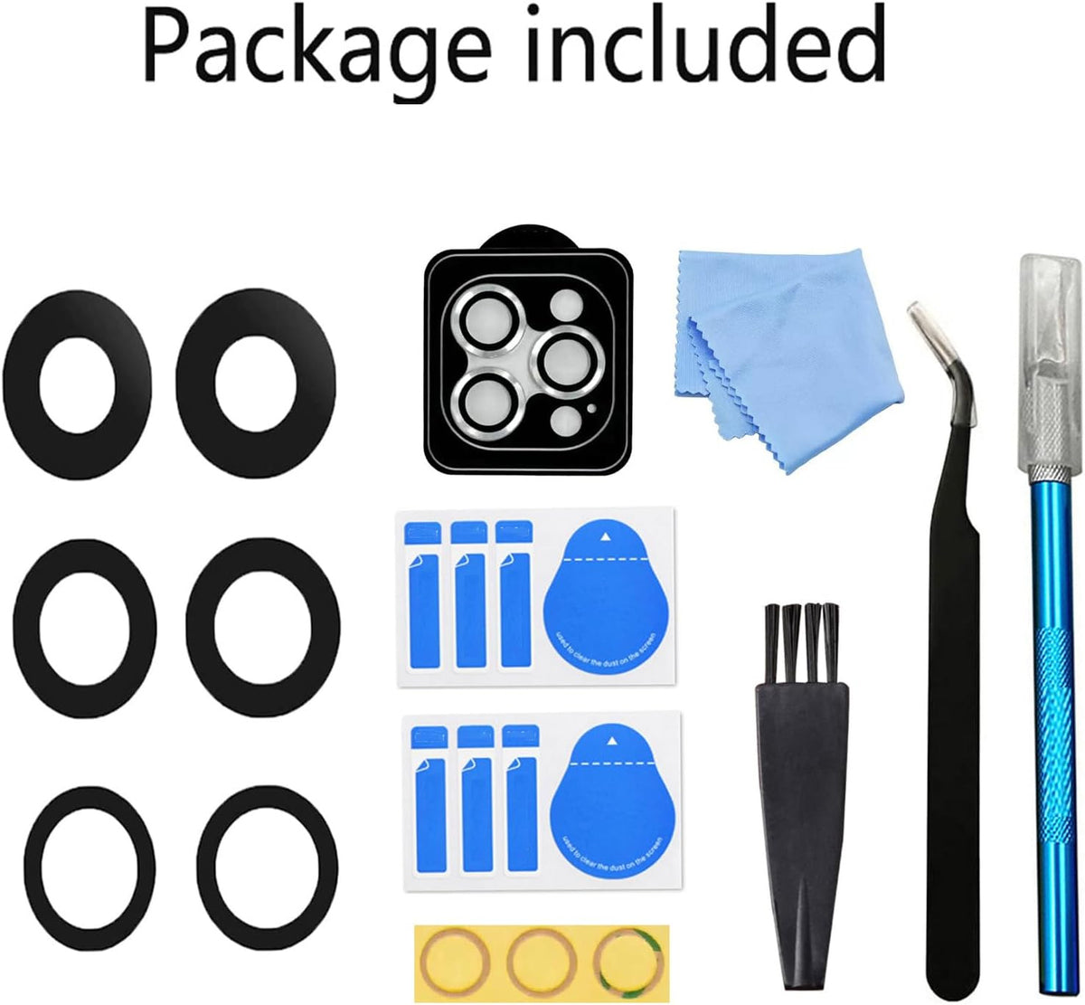 2 Sets for Iphone 15 Pro Max Camera Lens Replacement,Oem Original Rear Camera G