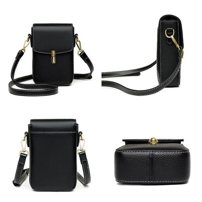 Genuine Leather Bag Mini Messenger Bag Handbag Purse Small Shoulder Purse Cotton