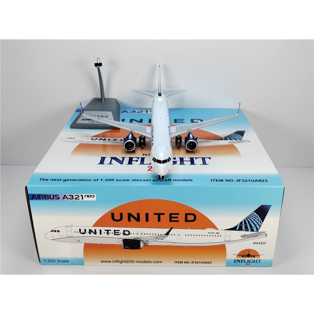 1:200 InFlight United Airbus A321neo Passenger Airplane Diecast Plane Model