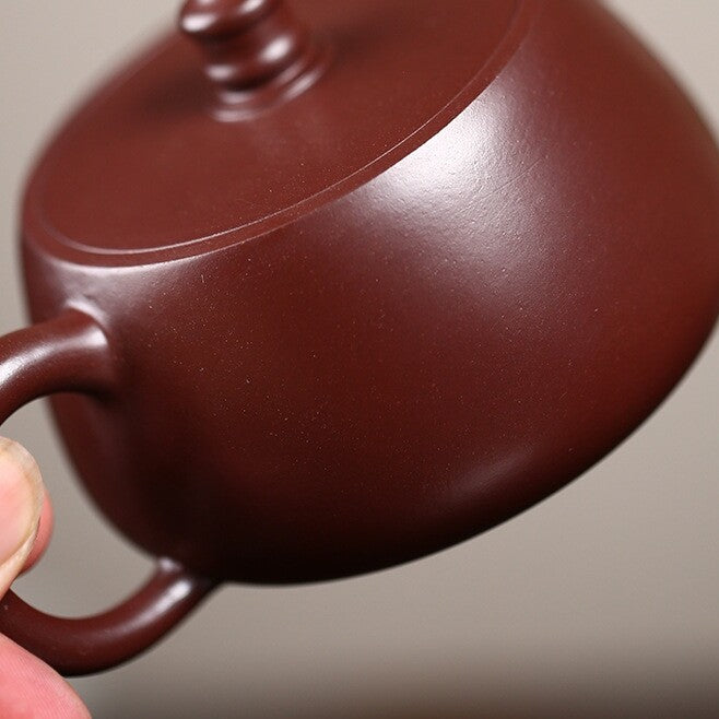 Full Handmade Tea Pot Dezhong Pot Marked True Yixing Zisha Purple Grit Clay New