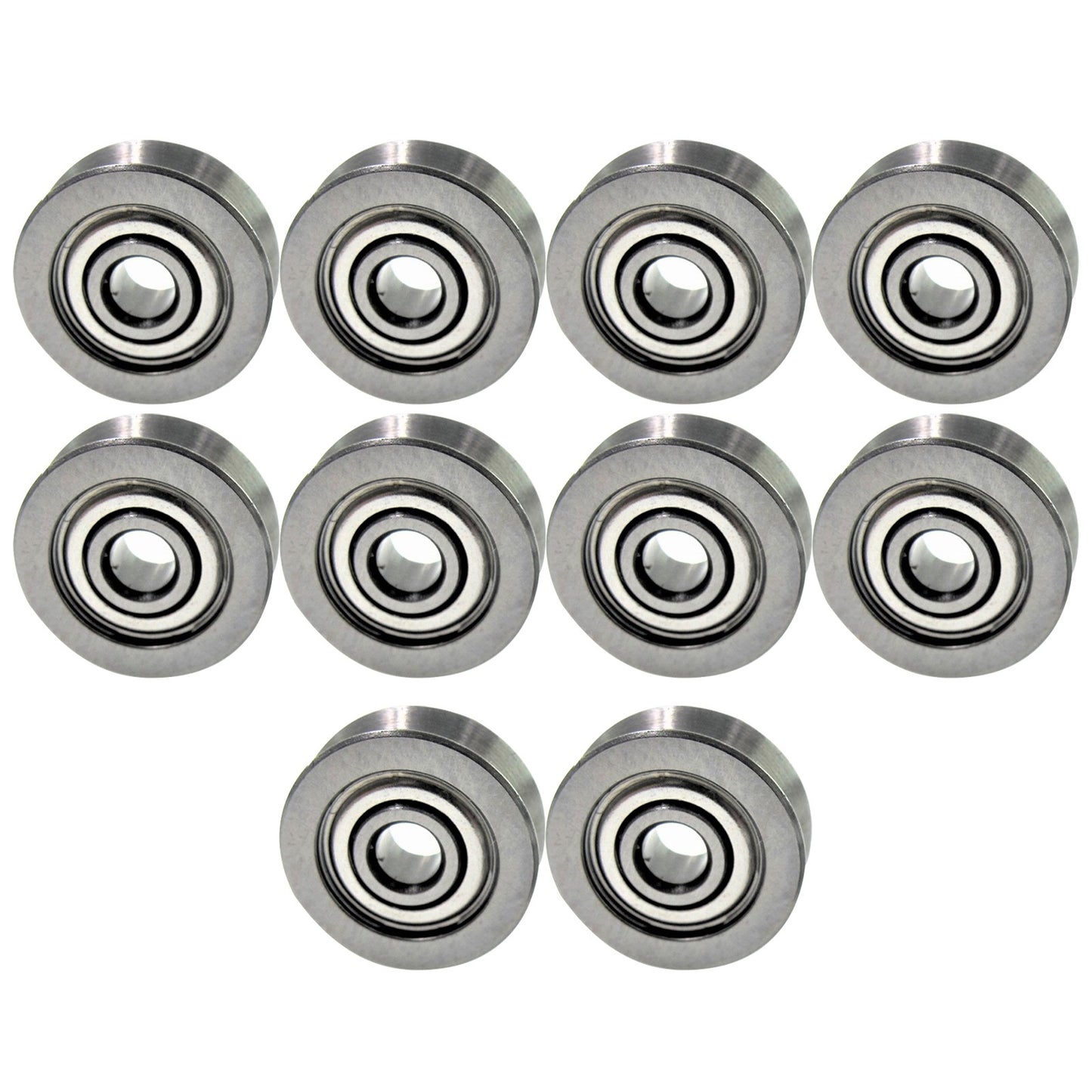 10Pcs V623ZZ Groove Guide Pulley Rail Ball Bearings For Linear Motion System G