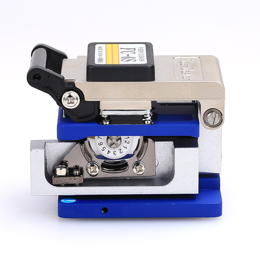 FC-6S Optic Fiber Cleaver Cutter 250um - 900um 12 Position Blade Metal Material