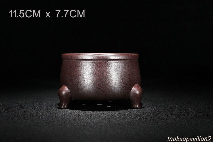 4.5" New Vintage Yixing Zisha Semi Cascade Shohin Bonsai Pot Round Simple