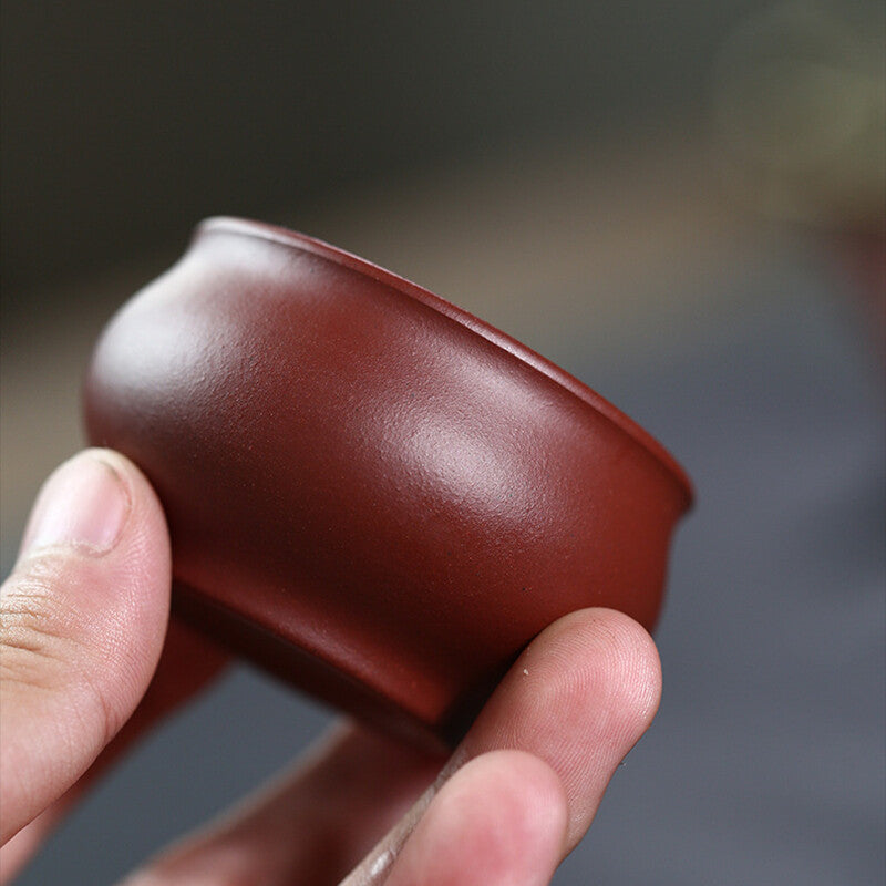 Handmade Tea Cup Yixing Zisha Purple Grit Master Cup Kungfu Tea Cup Chinese Cups