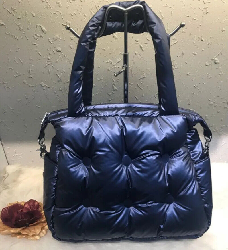 Women Space Pad Feather Down Bag Bucket Handbag Shoulder Tote Bag