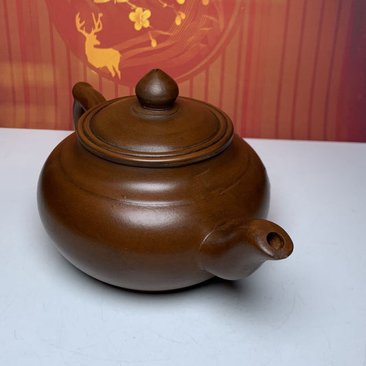 Vintage China Yixing Purple Clay Teapot Zisha Ceremony Painted Nice Teaware Rare
