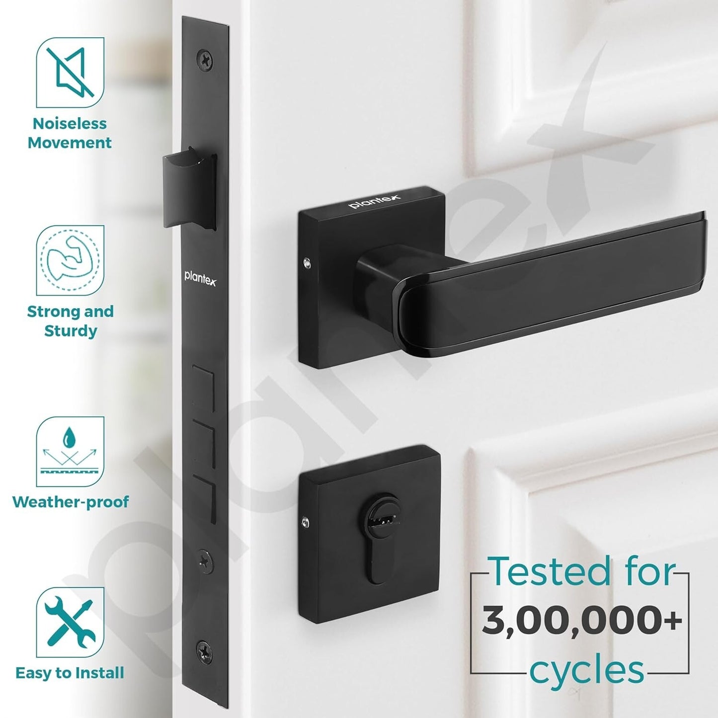 Heavy Duty Mortise Main Door Lock Set For Home With 3 Brass Keys