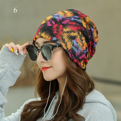 Women's Turban Cap Spring and Summer Outdoor Hat Breathable Pullover Cap Thin