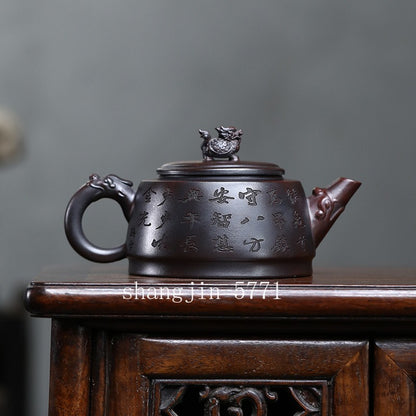 Original Ore Real Yixing Zisha Clay Tea Pot Hand Carved Chinese Master Pot China