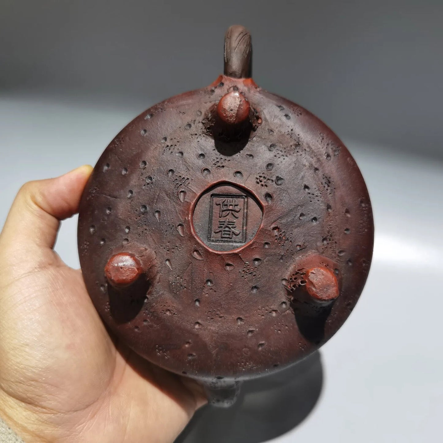 Chinese Yixing Zisha Clay Teapot Spring offering stone gourd tea Pot set 400ml