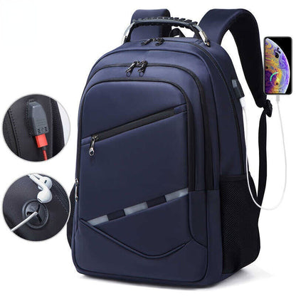 Men's Backpack 17.3 Inch Laptop Business USB Charger Travel Commuter School Bag