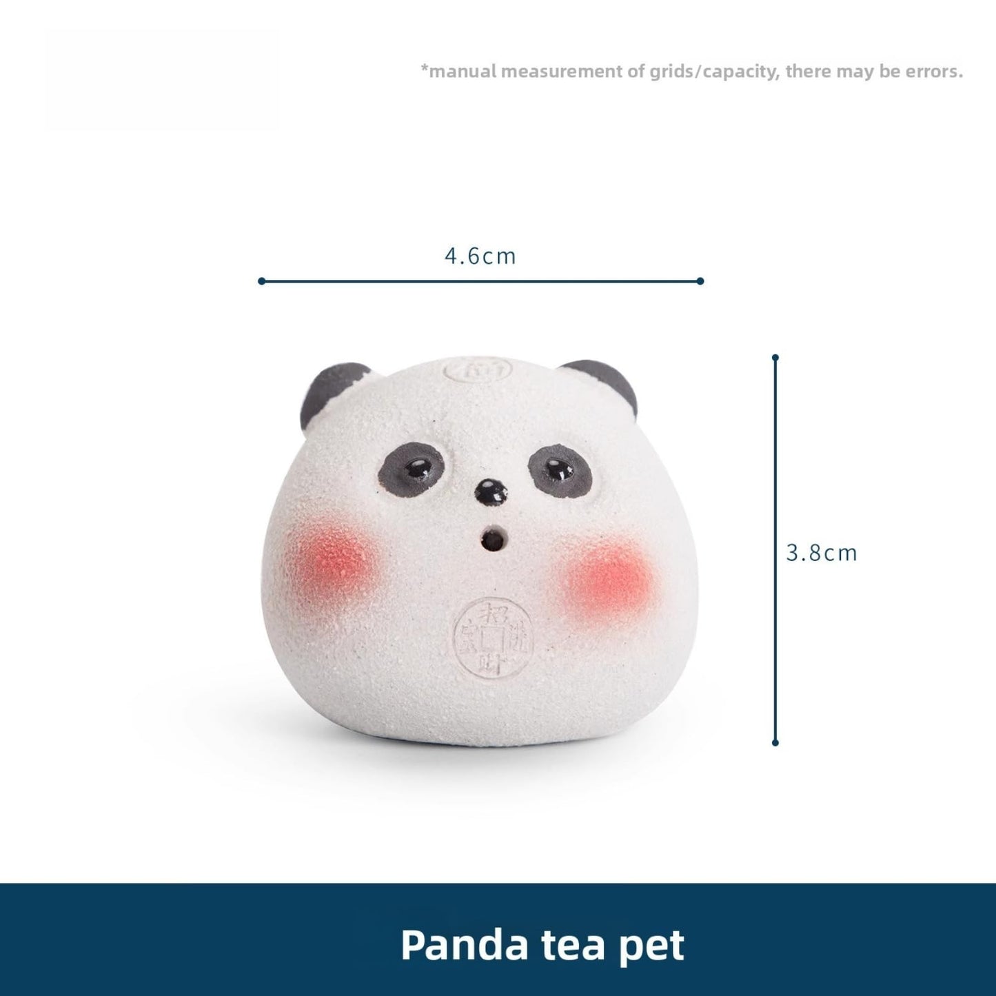 Purple Sands Red Faced Panda Tea Pet 4.6cm 1.8in Kung Fu Tea Set Decoration