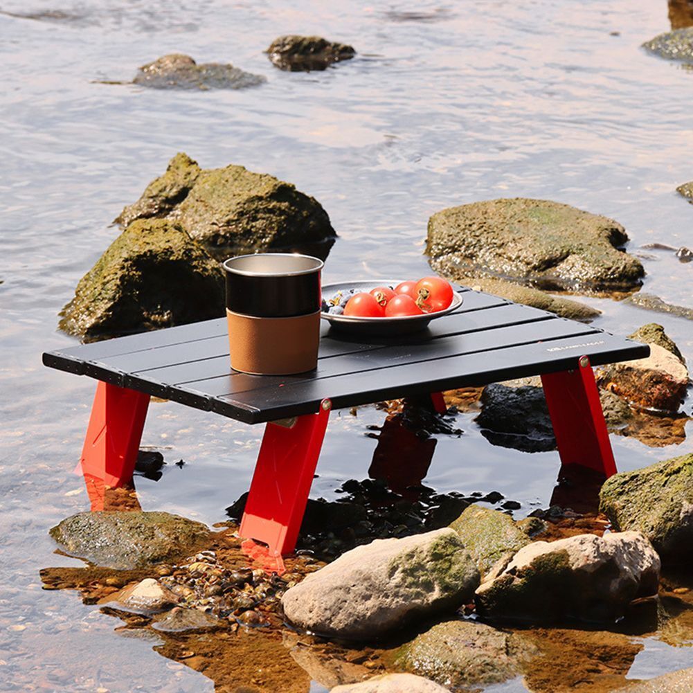 2/1pcs Camping Mini Foldable Table Ultralight Aluminum Alloy Outdoor Table Sey