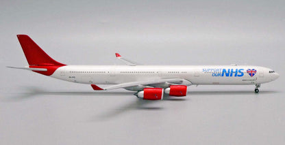 1:400 JC Wings NHS AIRBUS A340-600 Passenger Airplane Diecast Aircraft Model