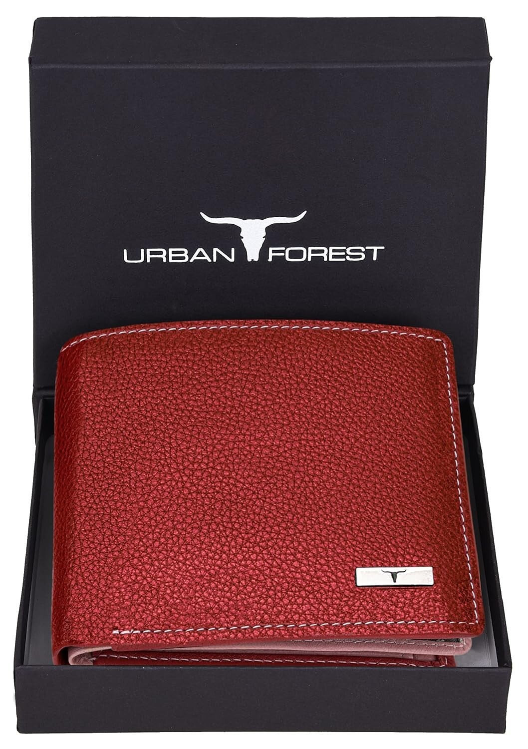 NEW RED/PINK BI-FOLD LEATHER MEN'S WALLET RFID PROTECTION GIFT ITEM
