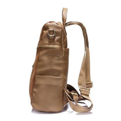 Vintage Backpack Nubuck Synthetic Leather School Large Shoulder Bags Polyester