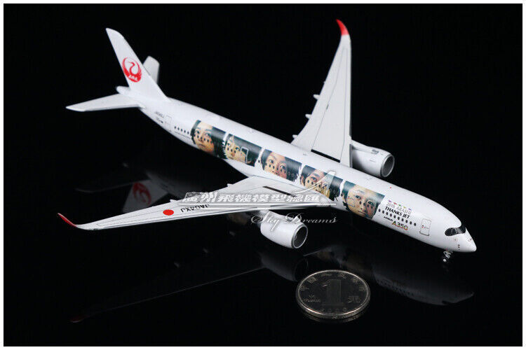1:400 JC Wings Japan Airlines AIRBUS A350-900 Passenger Airplane Diecast Model