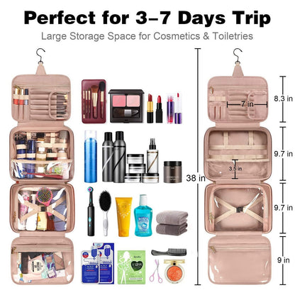 Synthetic Leather Makeup Bag Big Travel Tote Waterproof Cosmetic Bags Toiletries