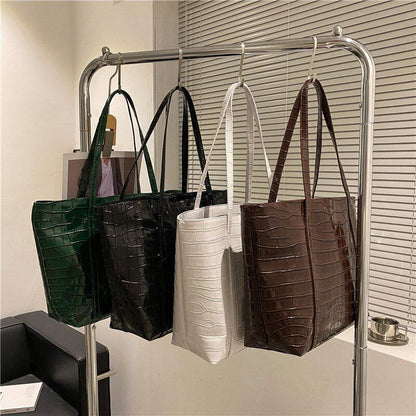 Vintage Handbags Stone Tote Shoulder Bag Large Synthetic Leather 26*12*29.5 CM