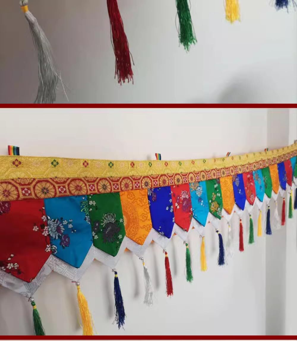 100cm Tibetan Buddhist Wall Hanging Chinese Style Altar Buddha Surround Decor