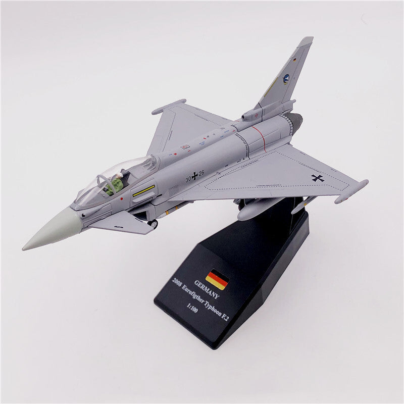 16cm 1:100 Germany Luftwaffe Fighter Typhoon European EF2000 Fighter Model Jet