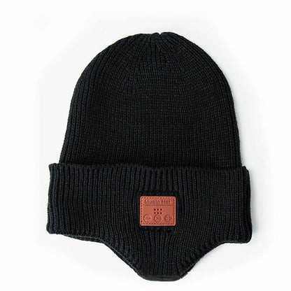 Bluetooth 5.0 Earphone Beanie Thermal Knitted Hat Ear Cover Wireless Headphone