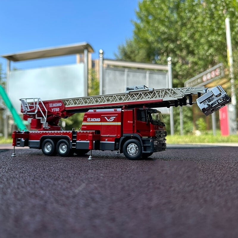 1:50 XCMG YT60 LADDER FIRE FIGHTING TRUCK Recue Vehicle Diecast Model Collection