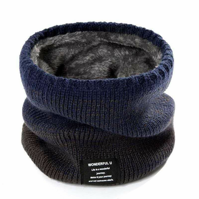 Winter Hiking Scarf Bandana Mask Cashmere Knitted Neck Warmer Face Fleece Shawl