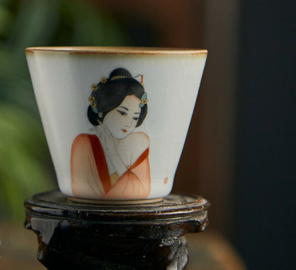 100cc China Song Dynasty Antique master tea cup ruyao beauty ceramic cup