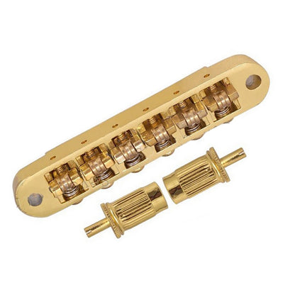 For LP EPI Electric Guitar Gold 6 Roller Bridge Tremolo Saddles With Two Posts