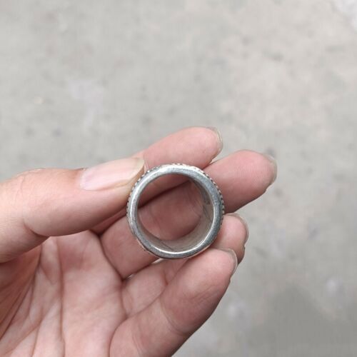 Exquisite Old Chinese Tibet Silver Handcarved Phoenix Ring Statue