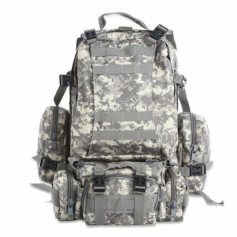 50L Outdoor Backpack Military Rucksack Bag Waterproof Camping Hiking Travelling