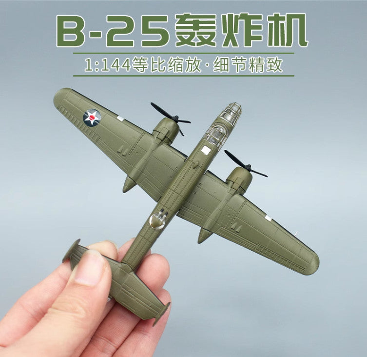 1:144 U.S. ARMY B-25 Mitchell-1941 Fighter Plane Diecast Bomber Model Collection