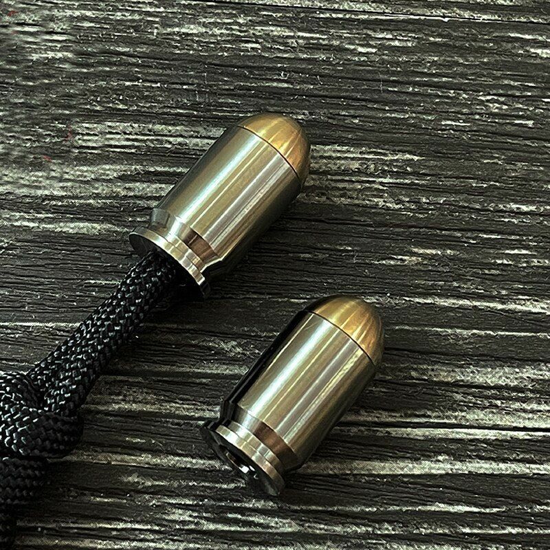 Titanium Tail Pendant DIY Knife Beads Alloy Paracord Bracelet Keyring Accessory