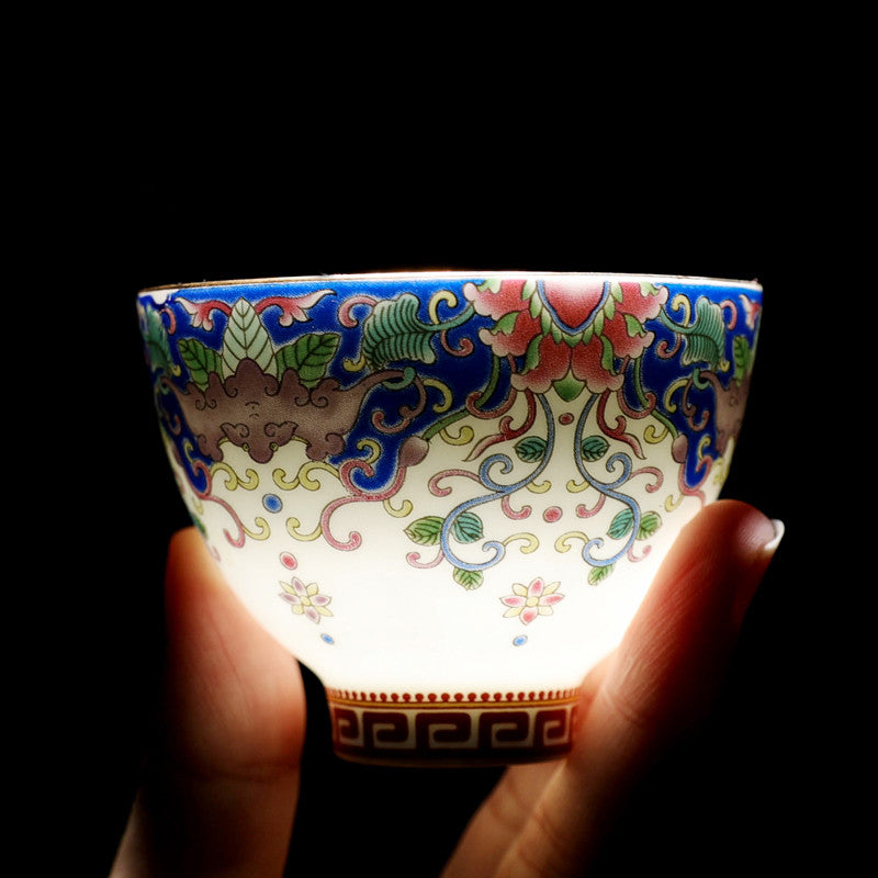 Boutique Tea Cup With Coaster Chinese Jingdezhen Town Porcelain Cup Saucer New