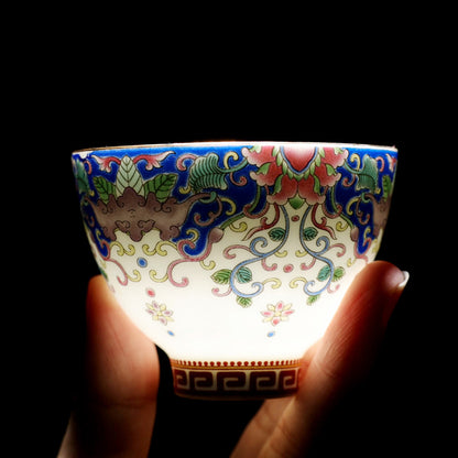 Boutique Tea Cup With Coaster Chinese Jingdezhen Town Porcelain Cup Saucer New