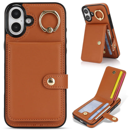 Apple16E anti-theft brush Samsung S25EDGE ring RFID anti-fall mobile phone cover
