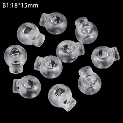 10pcs Cord Lock Plastic Stopper Cord Ends Buckle DIY Shoelace Bag Accessories!