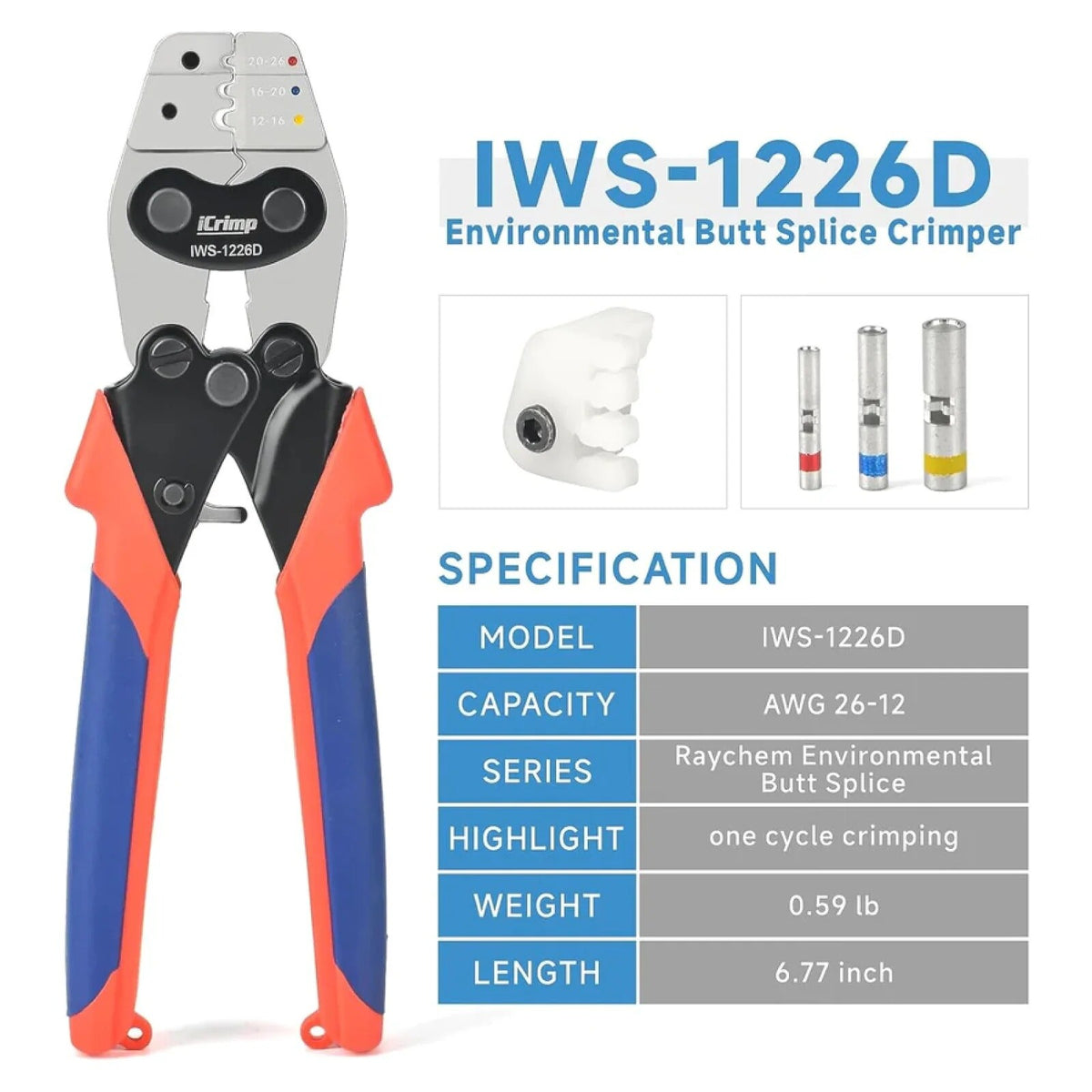 IWS-1226D Crimping Tool for Raychem TE MiniSeal Low Profile Environment Splices