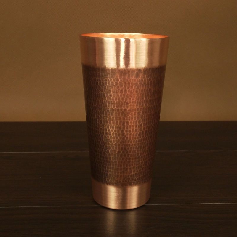 Handmade Thickened Pure Copper Beer Mug 600ml Hammered Cold Drink Cup