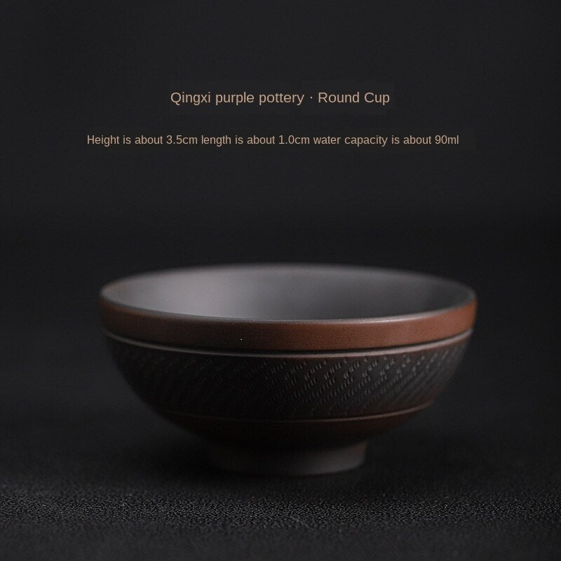 Purple Pottery Teacup Handmade Blind Dagger Scrub Large Master Cup Ceramic