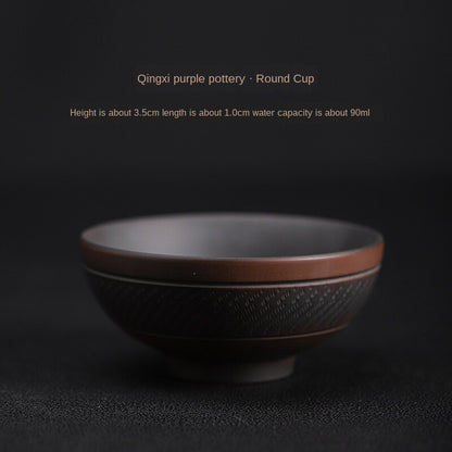 Purple Pottery Teacup Handmade Blind Dagger Scrub Large Master Cup Ceramic