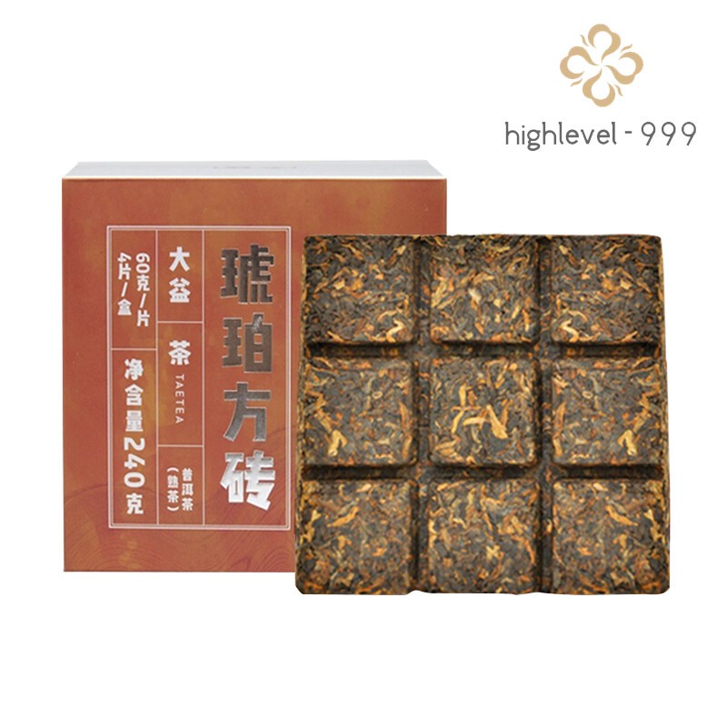 240g Pu'er Tea Cubes TAETEA Menghai Dayi Puer Tea Brick Ripe Pu-erh