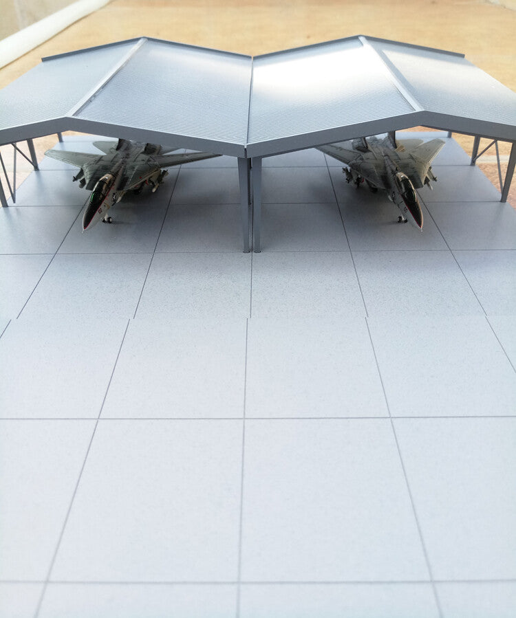 HHOWTOYS 1/200 Airfield Accessories M-0201 Air Force Hangar Scene Model/No Plane