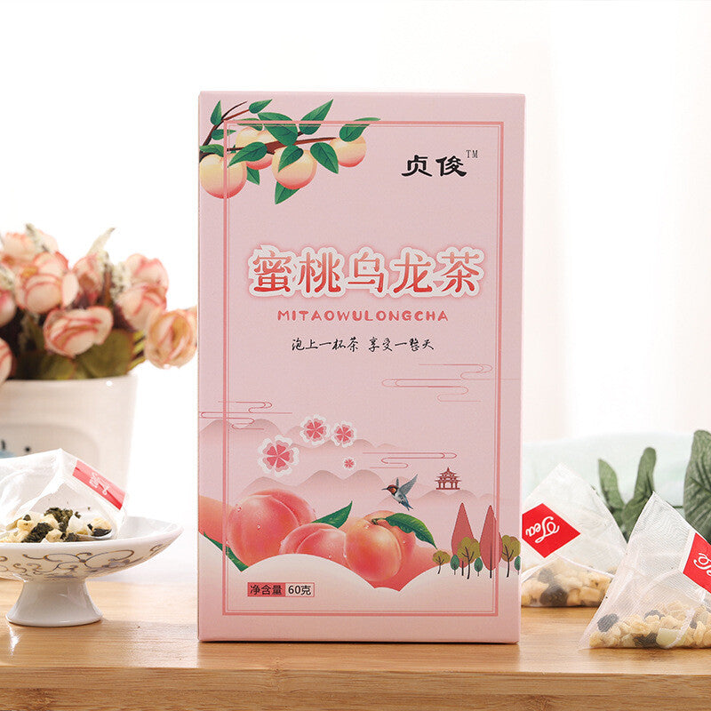 Peach Honey Oolong Tea Flavored Chinese Herbal Tea Triangle Tea Bags 60g