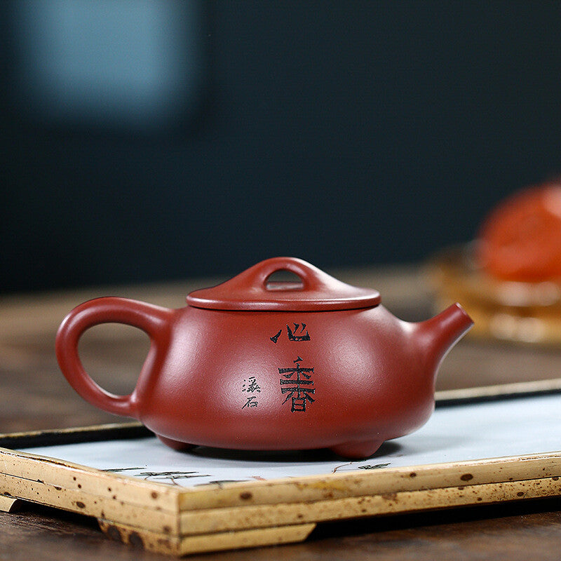 China Yixing Zisha Potteryclovershrub Clay Handmade 200cc Lotus Flower Teapot