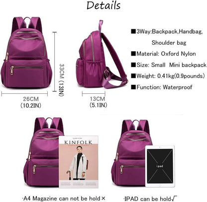 Backpack Purse for Women Small Rucksack Fashion Mini Daypack Shoulder Bag Ladies